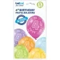 Preview: 6 balloons assorted number 4 27.5cm