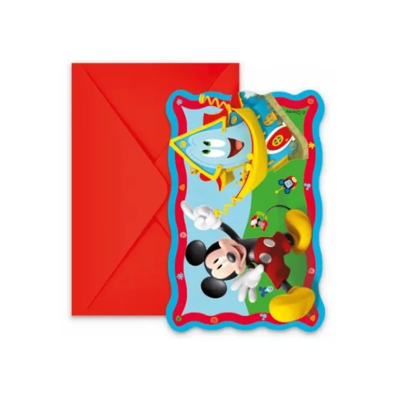 6 invitations Mickey Mouse