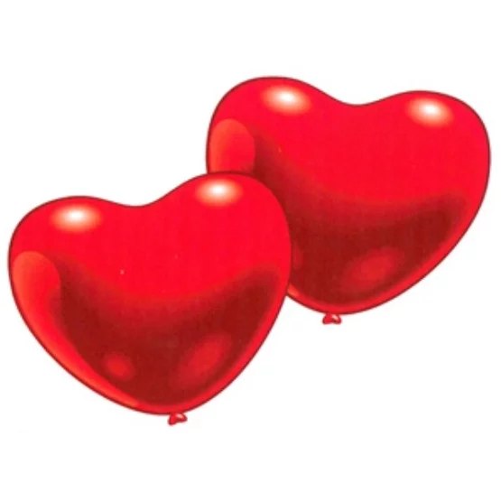 5 Ballone Herz rot 30 cm