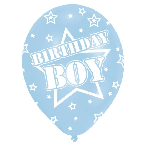 6 Ballone Birthday Boy blau