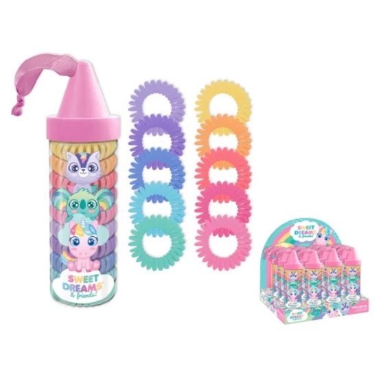 Unicorn hair tie set display