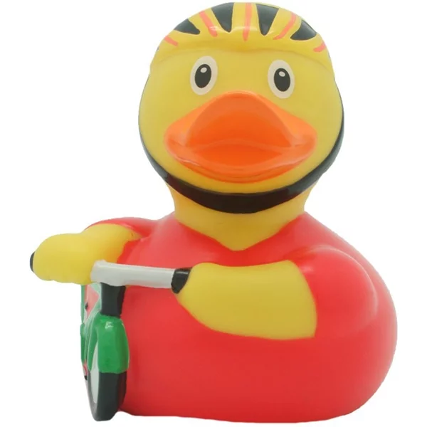 Bath duck cyclist