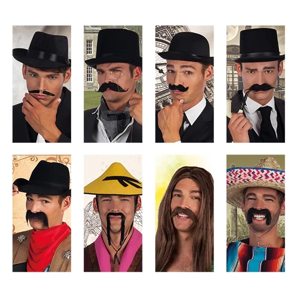 8 assorted moustaches