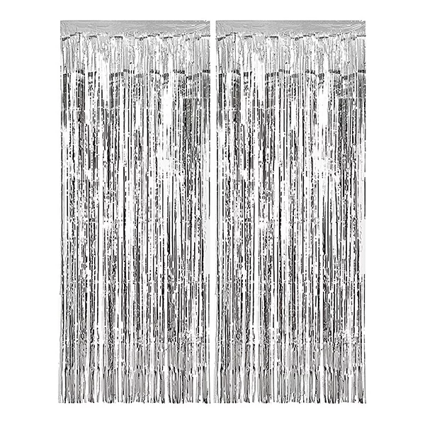 Party curtain silver
