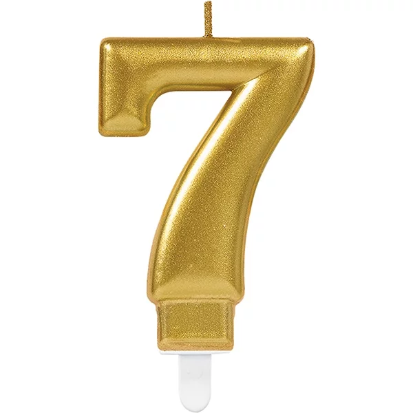 Number candle 7 gold