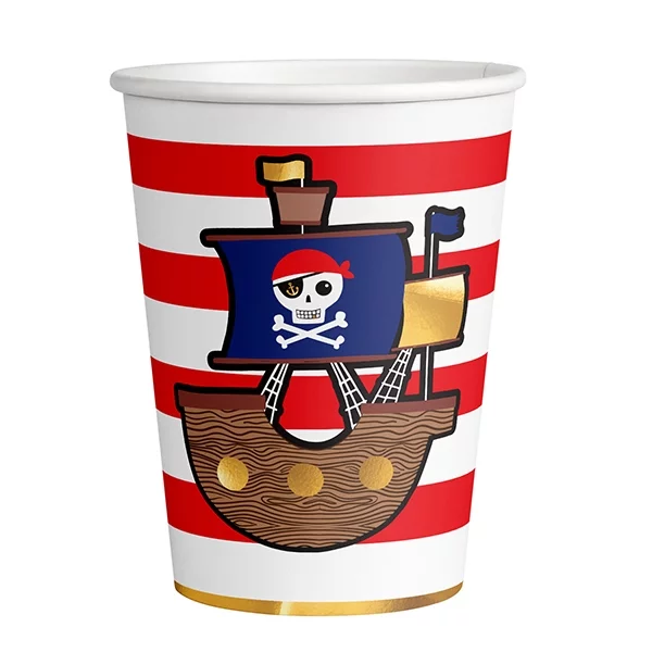 8 Pirates Map cups 250ml
