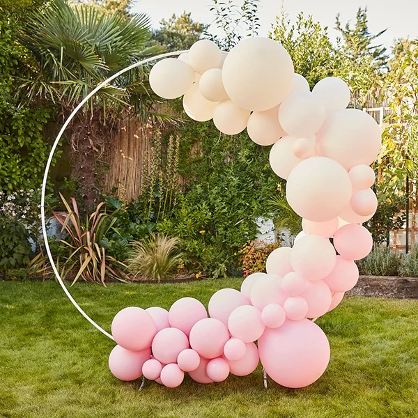 Balloon arch pink, cream, white