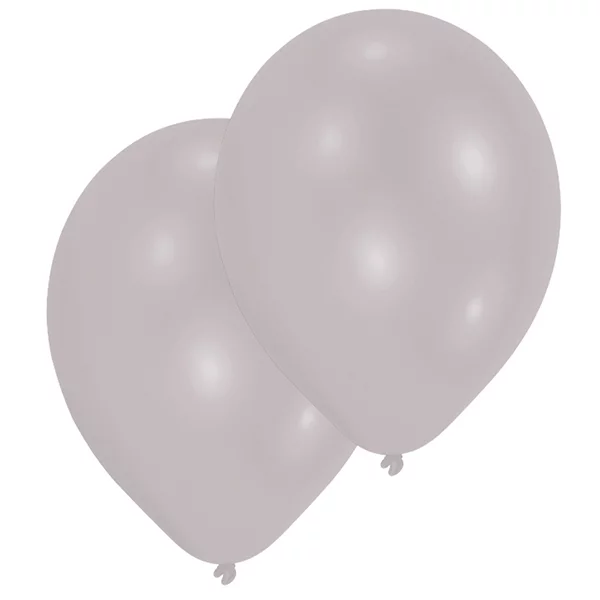 10 balloons silver 27.5cm